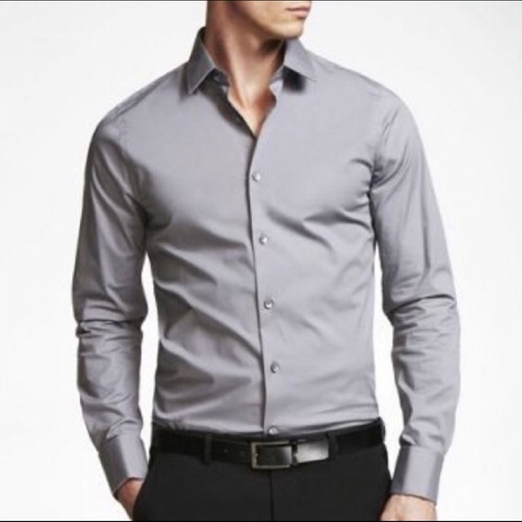Express Fitted 1MX Dress Shirt - Picture 2 of 6